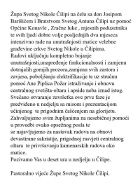 ZAVR&Scaron;ENA PRVA FAZA RADOVA NA CRKVI